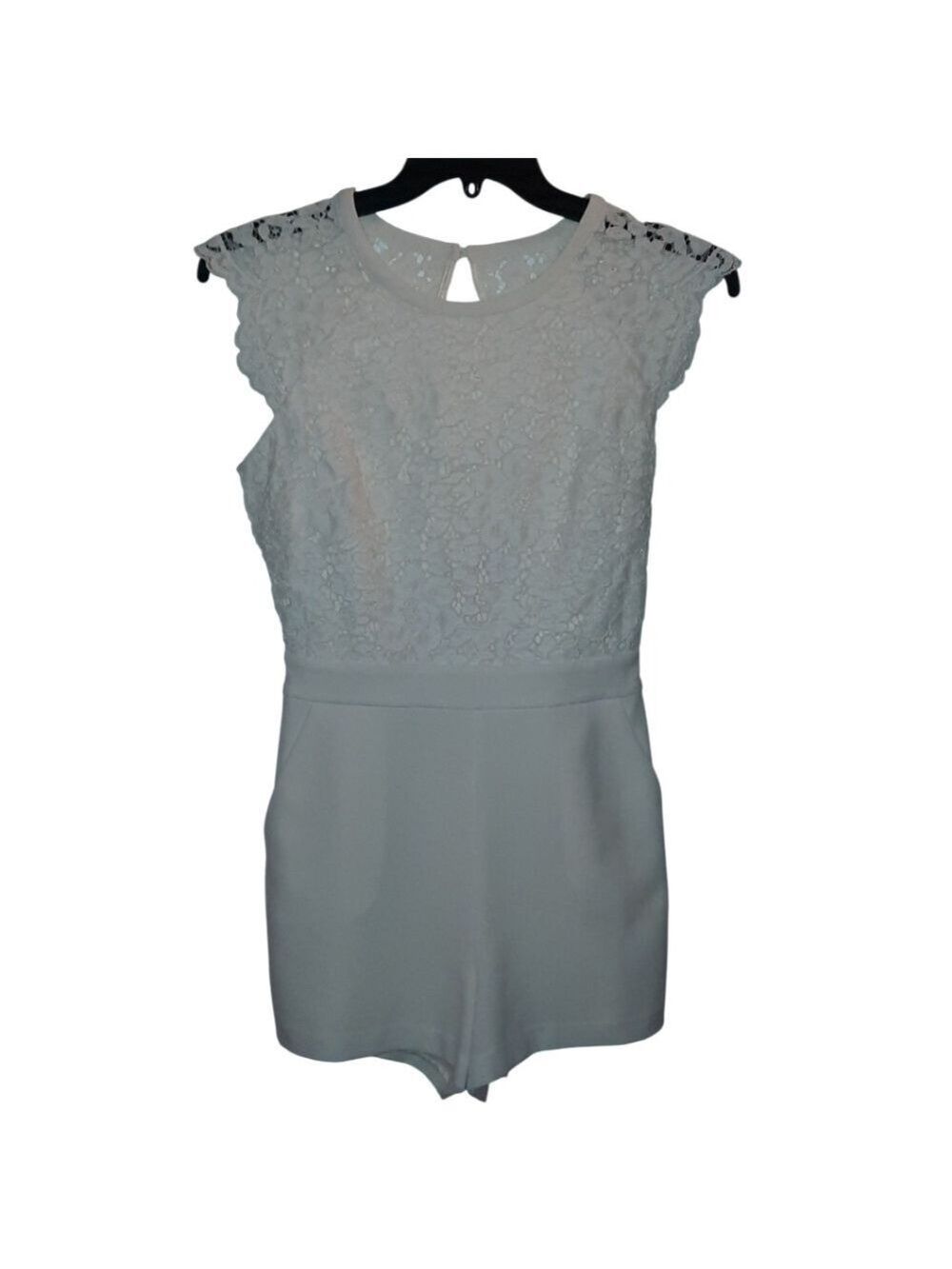 Bebe White Romper Size 8
